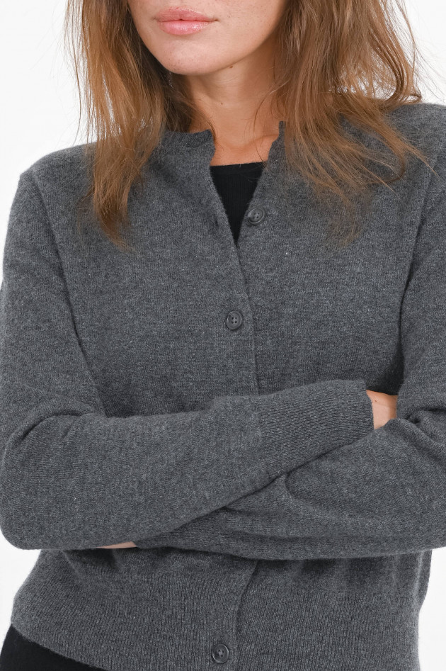 1868 Cashmere-Cardigan in Dunkelgrau