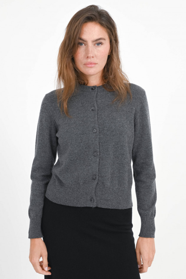 1868 Cashmere-Cardigan in Dunkelgrau
