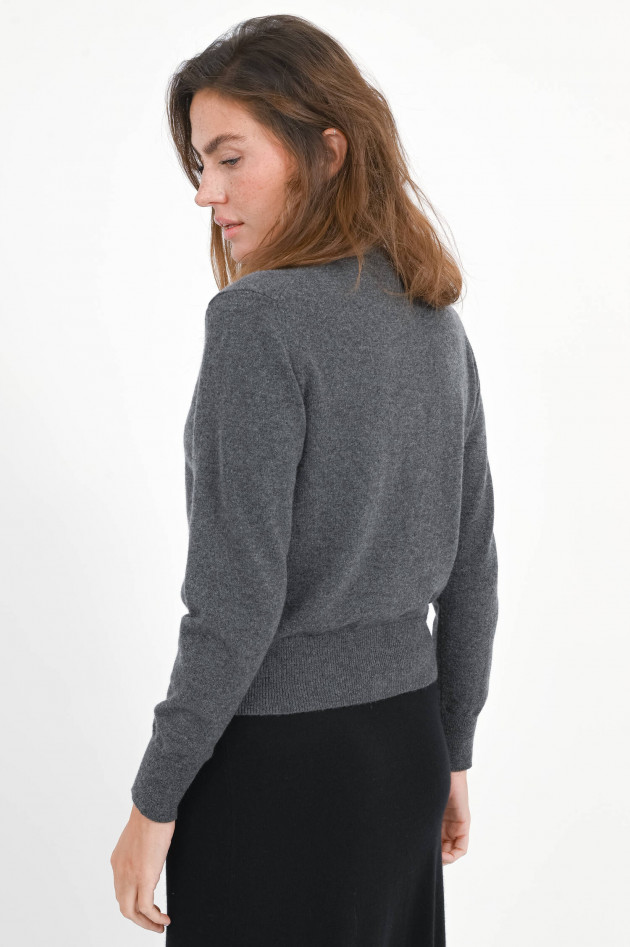 1868 Cashmere-Cardigan in Dunkelgrau