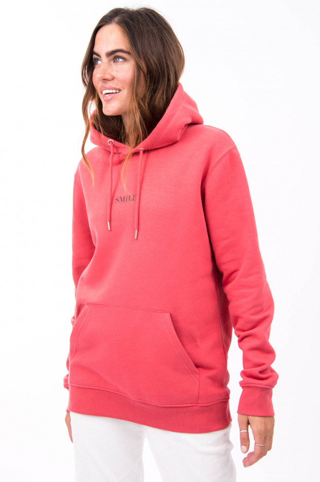 1868 Hoodie SMILE in Korallrot