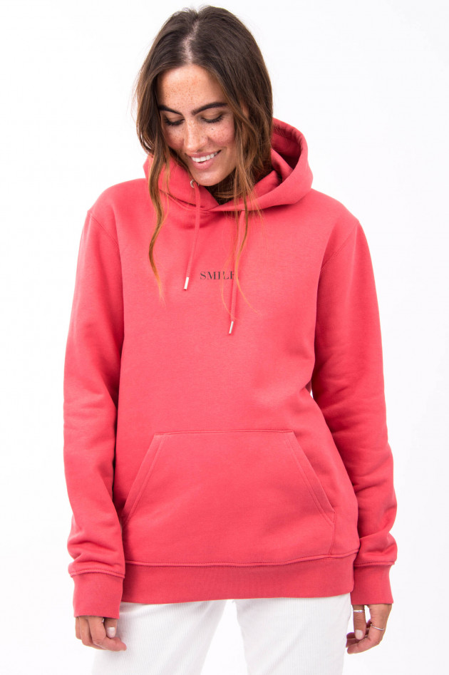 1868 Hoodie SMILE in Korallrot