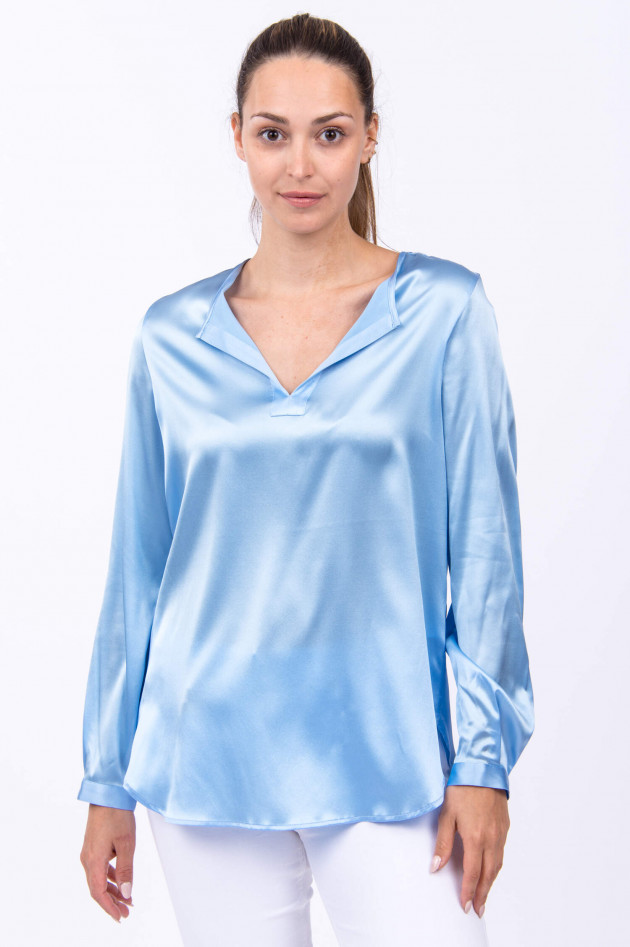 1868 Seidenbluse MASTRA in Hellblau