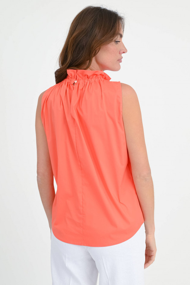 1868 Top VICKY mit Rüschenkragen in Papaya