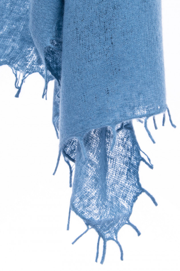 1868 Cashmere Schal in Mittelblau