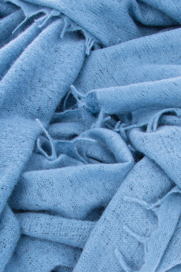 1868 Cashmere Schal in Mittelblau