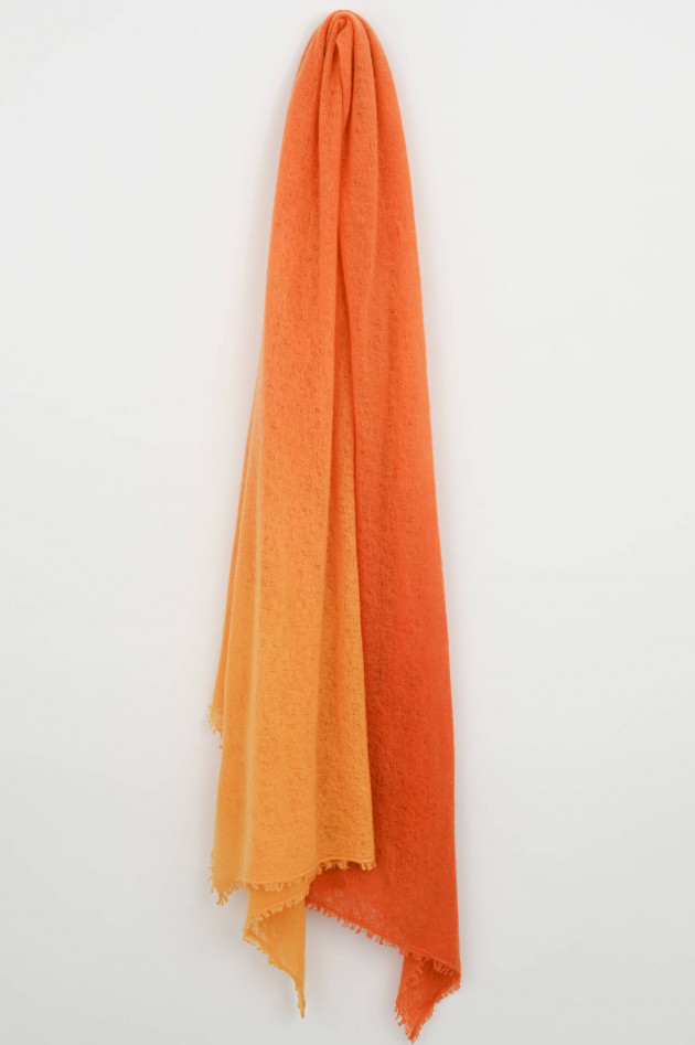 1868 Cashmere Schal mit Farbverlauf in Gelb/Orange