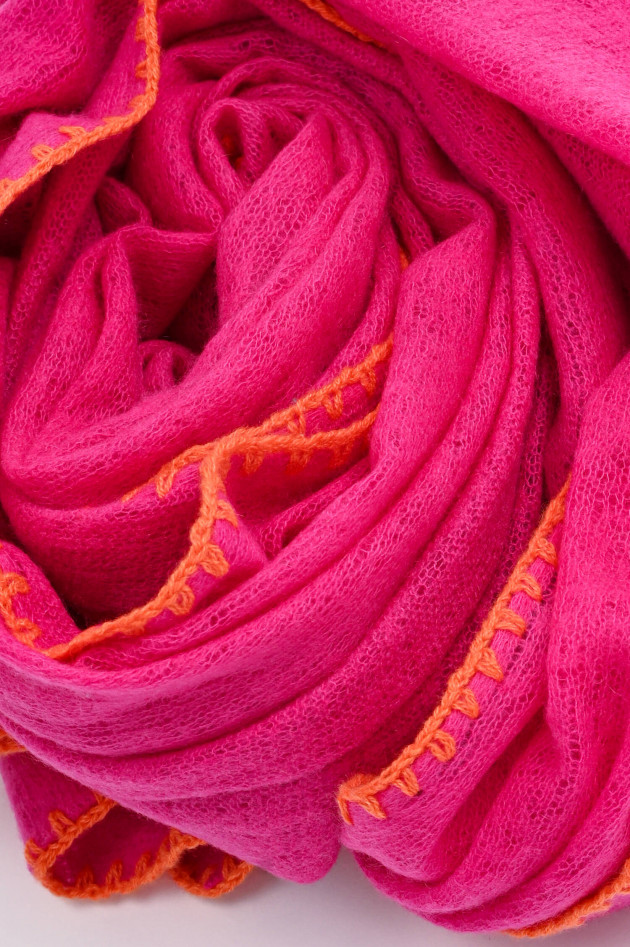 1868 Cashmere Schal in Pink/Orange