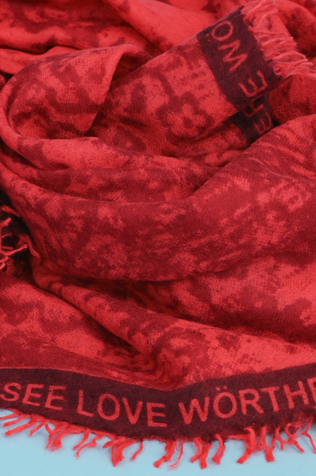 1868 Cashmere Schal WÖRTHERSEE LOVE in Rot