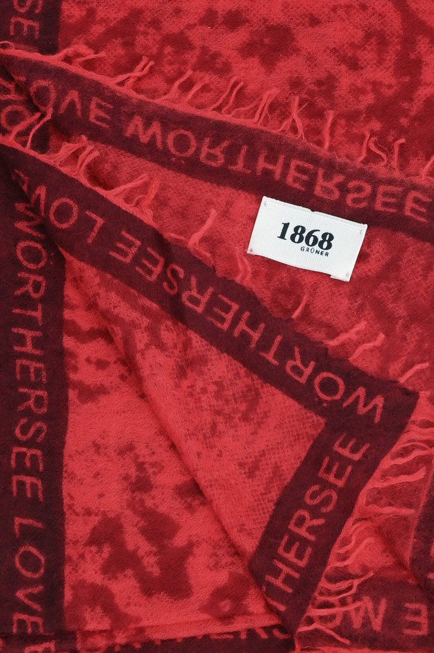 1868 Cashmere Schal WÖRTHERSEE LOVE in Rot