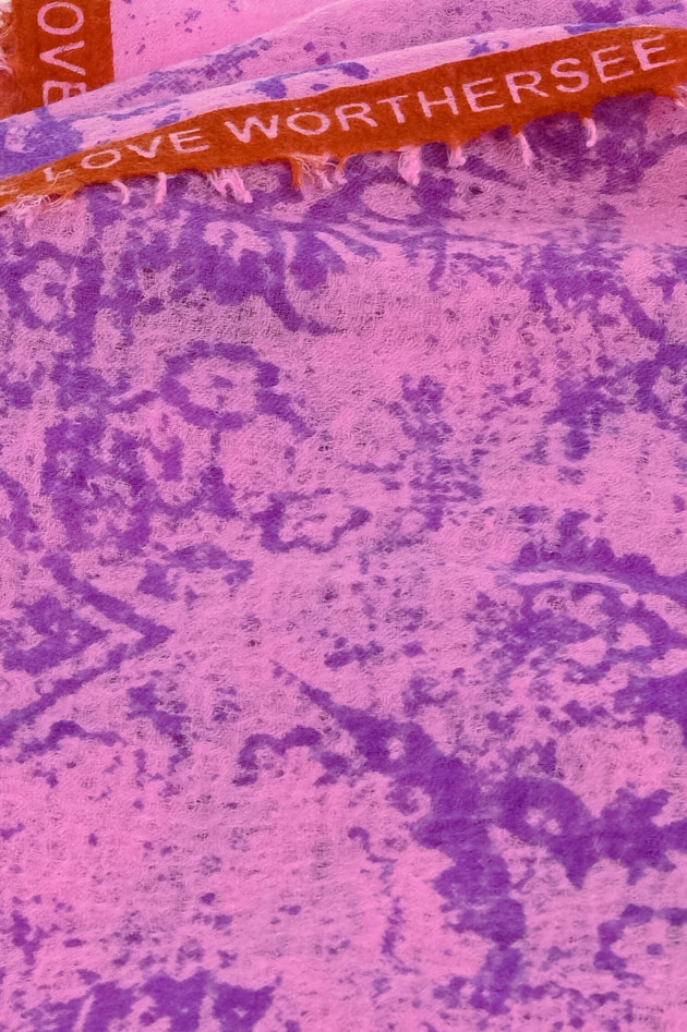 1868 Cashmere-Schal WÖRTHERSEE in Lila/Orange