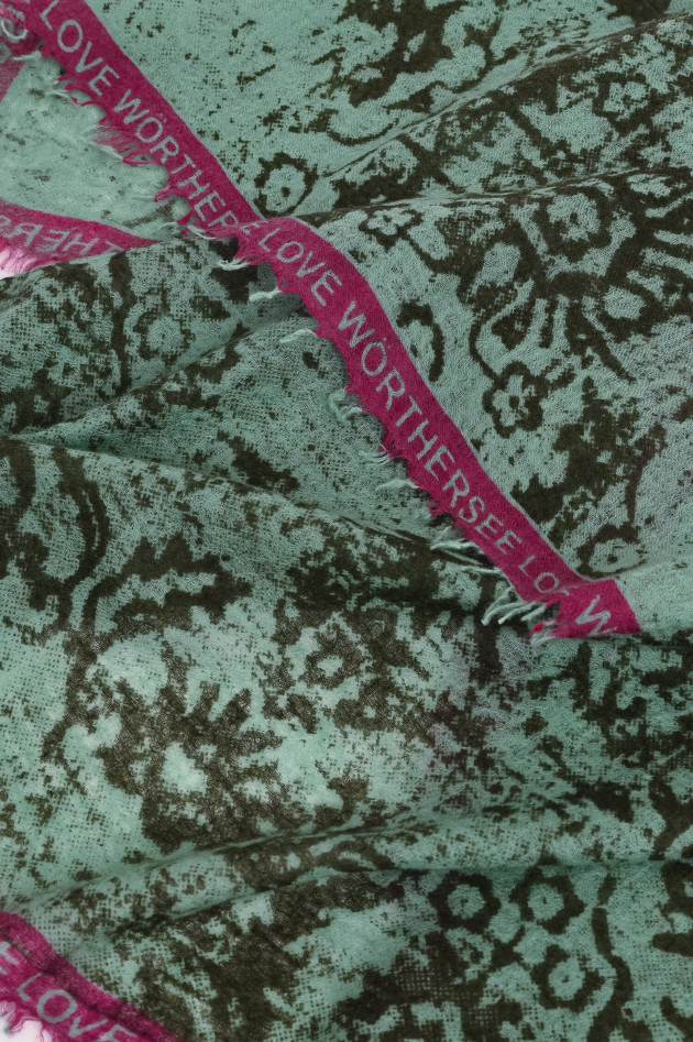 1868 Cashmere Schal WÖRTHERSEE in Grün/Pink