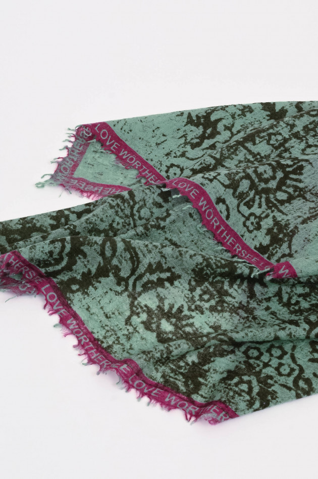 1868 Cashmere Schal WÖRTHERSEE in Grün/Pink