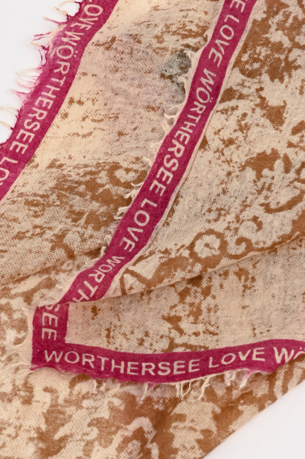 1868 Cashmere Schal WÖRTHERSEE in Taupe/Pink