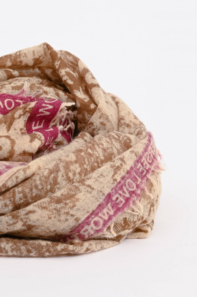 1868 Cashmere Schal WÖRTHERSEE in Taupe/Pink