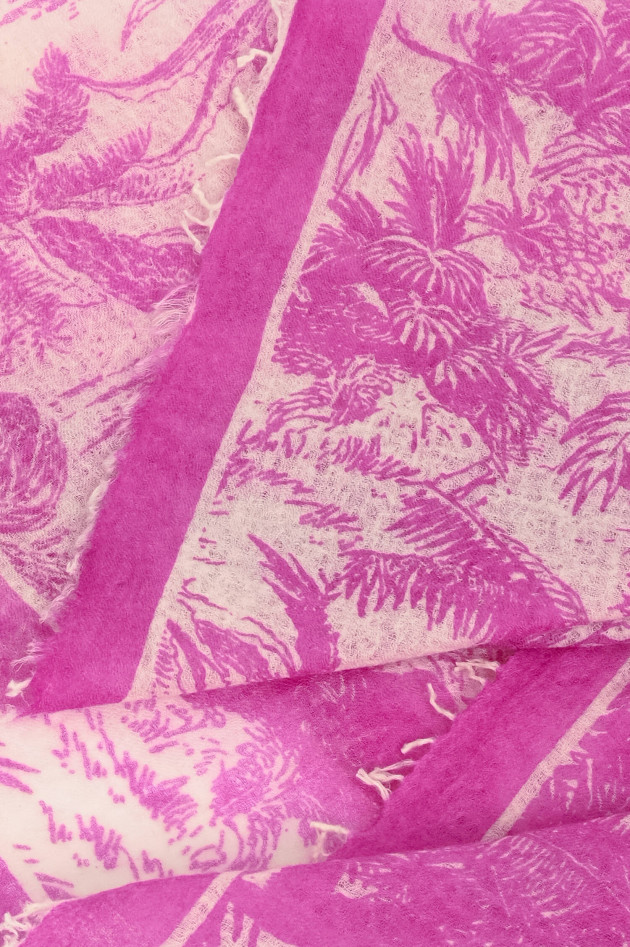 1868 Cashmere-Schal TOILE in Pink/Natur
