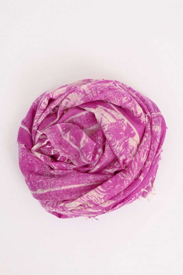 1868 Cashmere-Schal TOILE in Pink/Natur