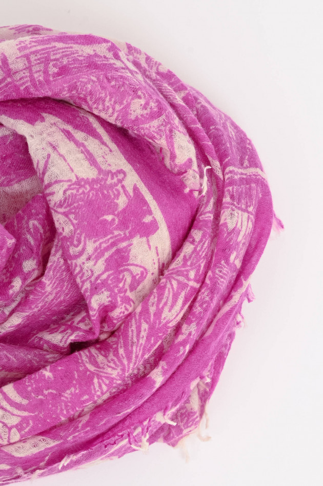 1868 Cashmere-Schal TOILE in Pink/Natur
