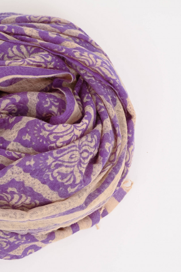 1868 Cashmere-Schal ORNAMENT in Flieder/Natur