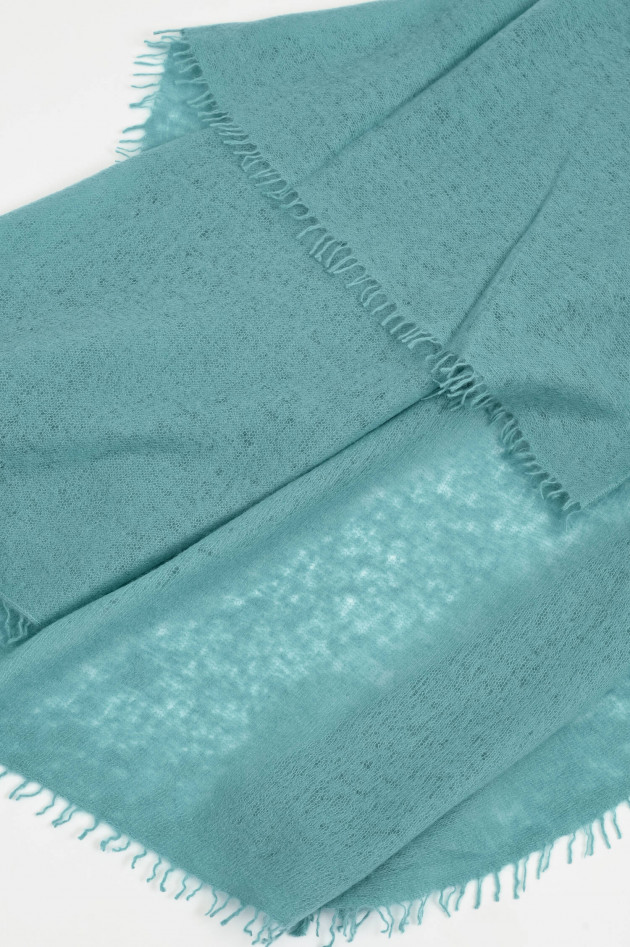 1868 Schal BASIC aus Cashmere in Türkis