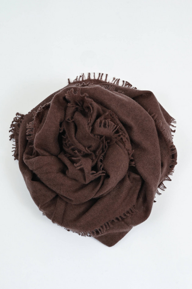 1868 Schal aus reinem Cashmere in Chocolate