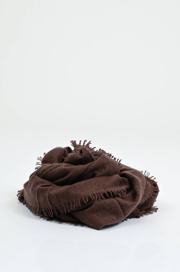 1868 Schal aus reinem Cashmere in Chocolate