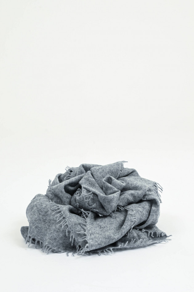 1868 Cashmere-Schal in Mittelgrau meliert