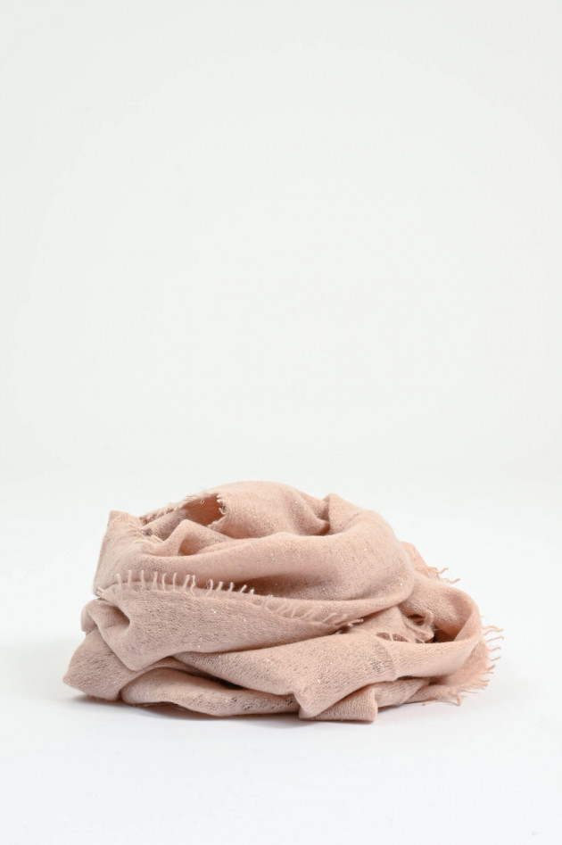 1868 Pailetten-Schal aus Cashmere in Rosa