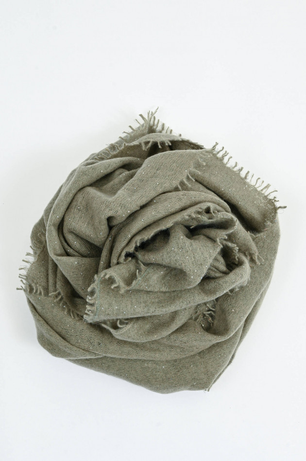 1868 Pailetten-Schal aus Cashmere in Vetiver