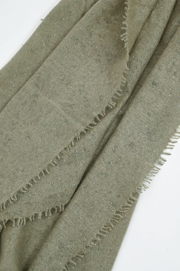 1868 Pailetten-Schal aus Cashmere in Vetiver