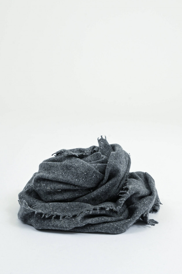 1868 Pailetten-Schal aus Cashmere in Dunkelgrau