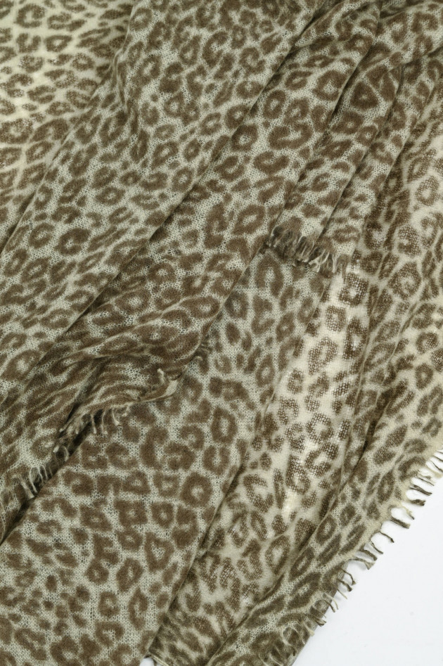 1868 Leo-Schal aus Cashmere in Khaki/Salbei