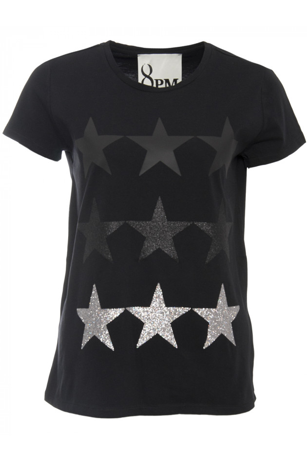 8PM Shirt Schwarz mit Sternen