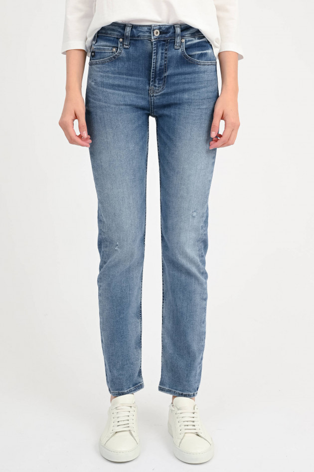 Adriano Goldschmied Straight Jeans GIRLFRIEND in Mittelblau