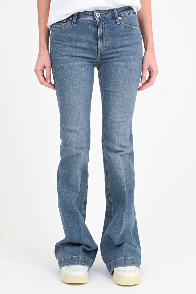 Adriano Goldschmied Wide Leg Jeans TRPEA in Mittelblau