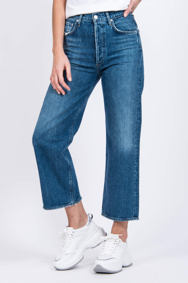 Agolde Jeans-Culotte REN mit Waschung in Mittelblau