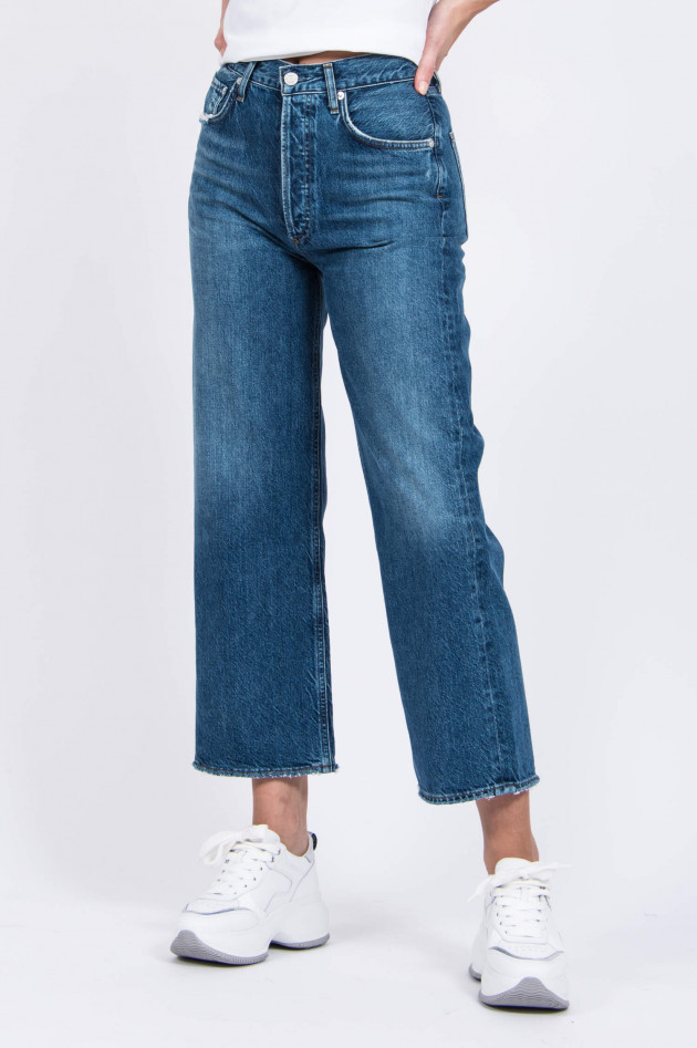 Agolde Jeans-Culotte REN mit Waschung in Mittelblau