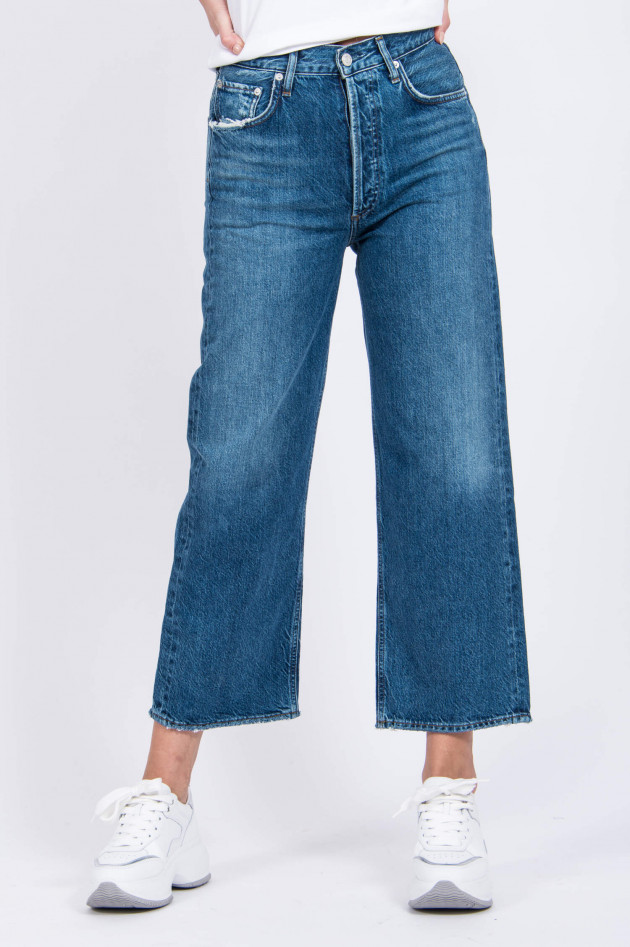 Agolde Jeans-Culotte REN mit Waschung in Mittelblau