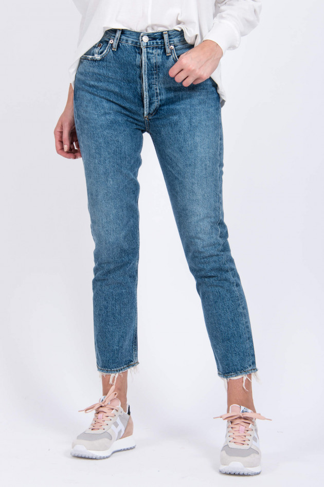 Agolde Mom Jeans RILEY in Mittelblau