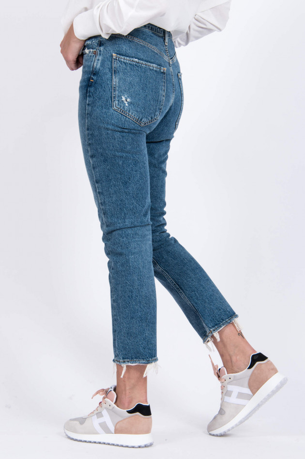 Agolde Mom Jeans RILEY in Mittelblau