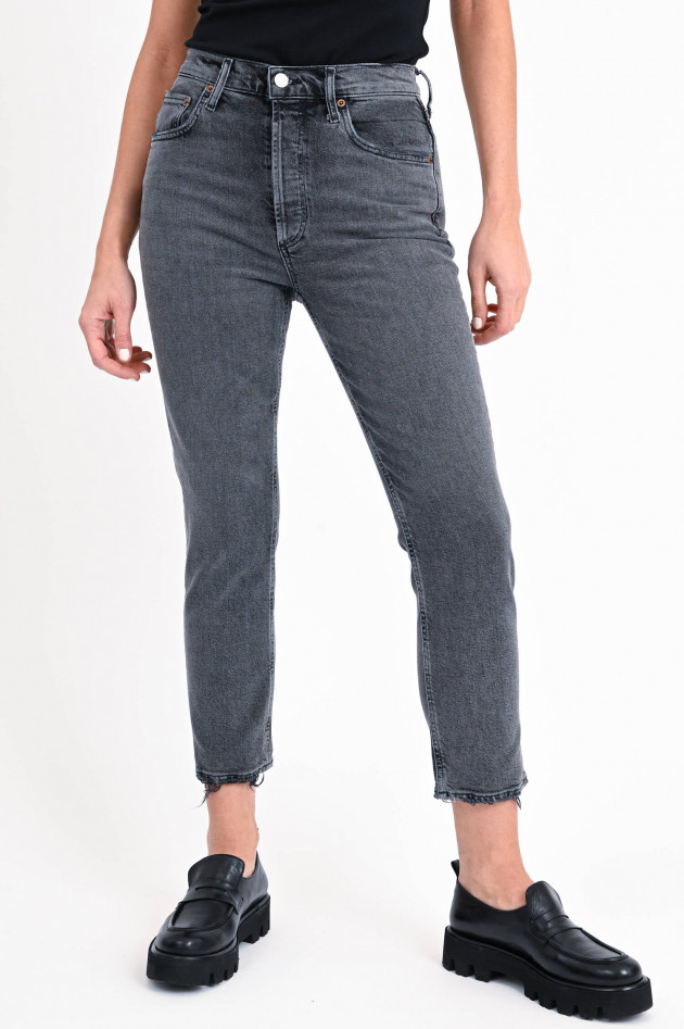 Agolde High Waist Jeans RILEY in Dunkelgrau