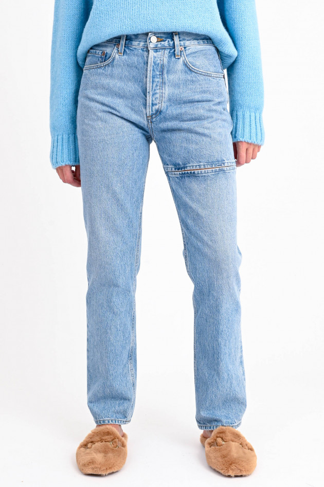 Agolde Jeans LANA mit Cut-Detail in Hellblau