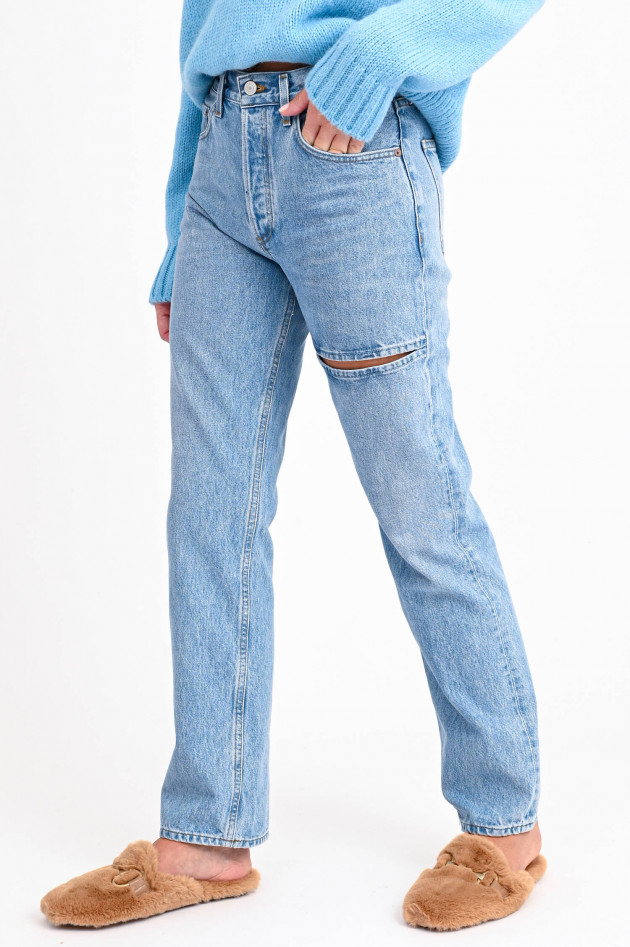 Agolde Jeans LANA mit Cut-Detail in Hellblau