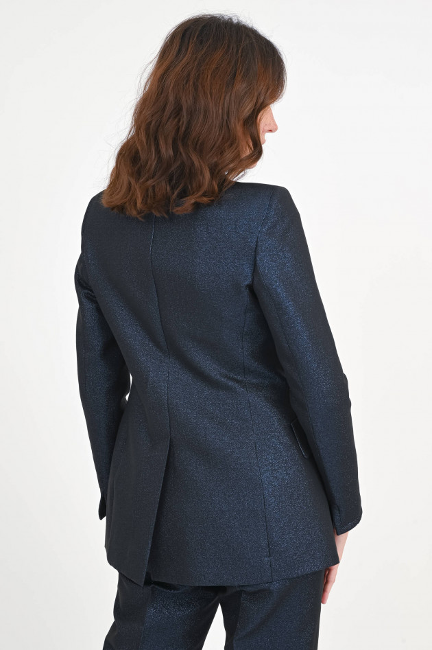 Akris Punto Blazer aus Metallic-Material in Dunkelblau