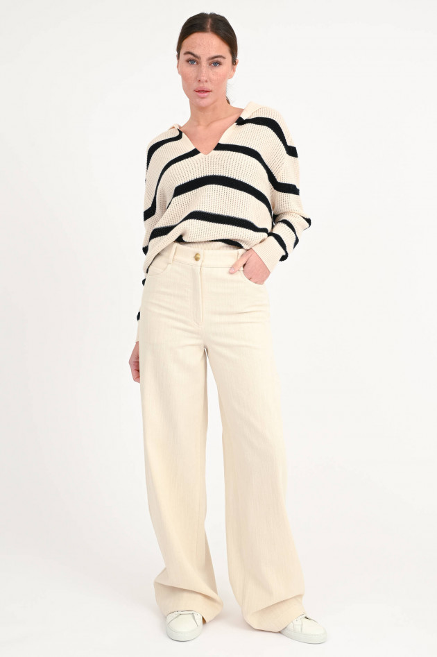 Akris Punto Wide-Leg Hose in Cashew