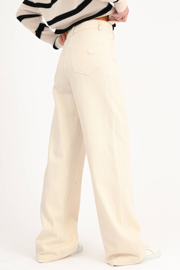 Akris Punto Wide-Leg Hose in Cashew