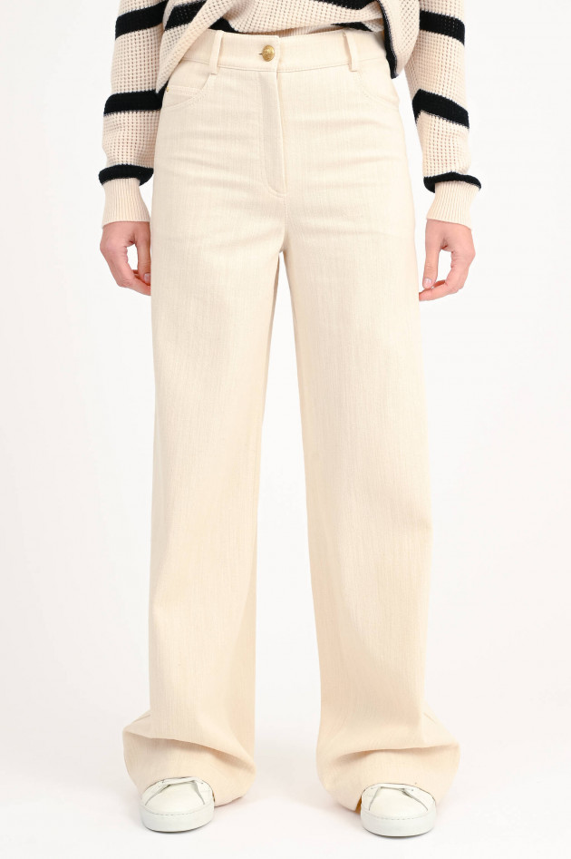 Akris Punto Wide-Leg Hose in Cashew