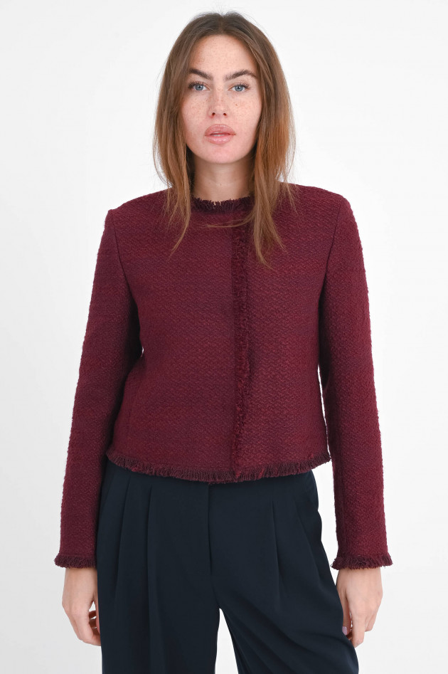 Akris Punto Jacke aus Tweed-Bouclé in Blackberry