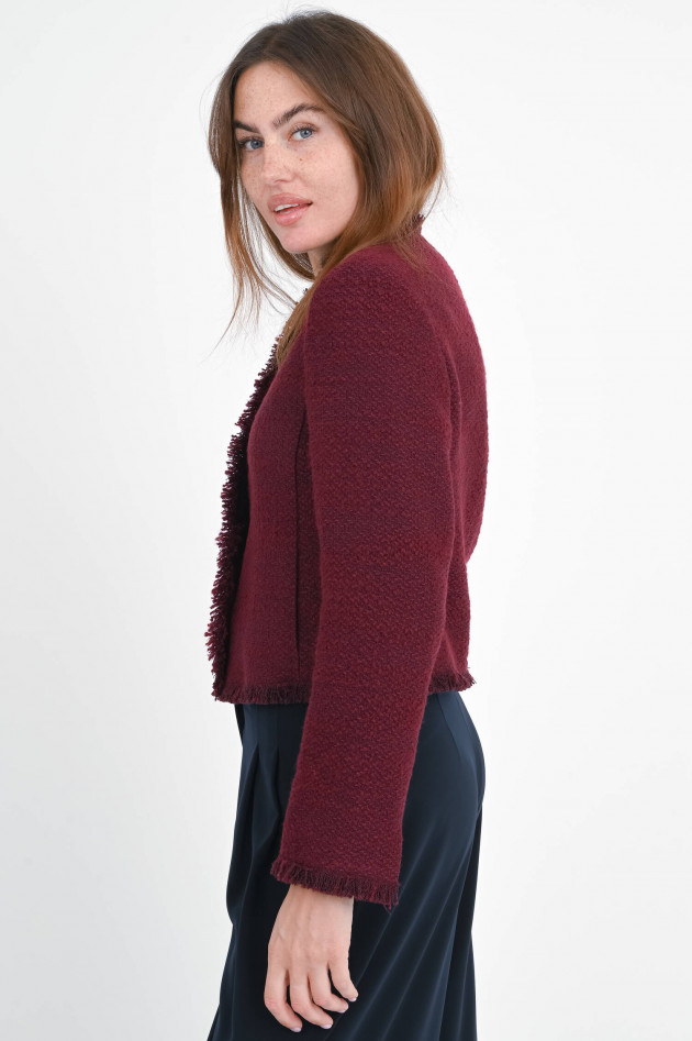 Akris Punto Jacke aus Tweed-Bouclé in Blackberry