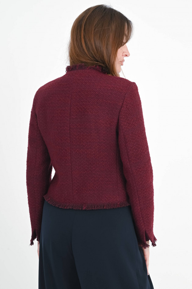 Akris Punto Jacke aus Tweed-Bouclé in Blackberry