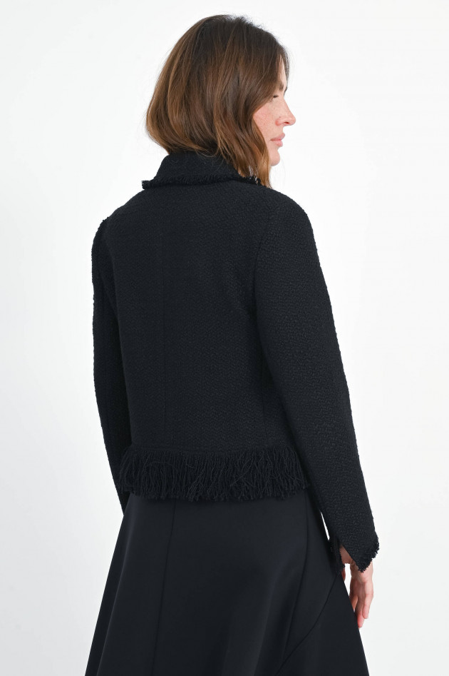 Akris Punto Kurze Tweed-Jacke in Black